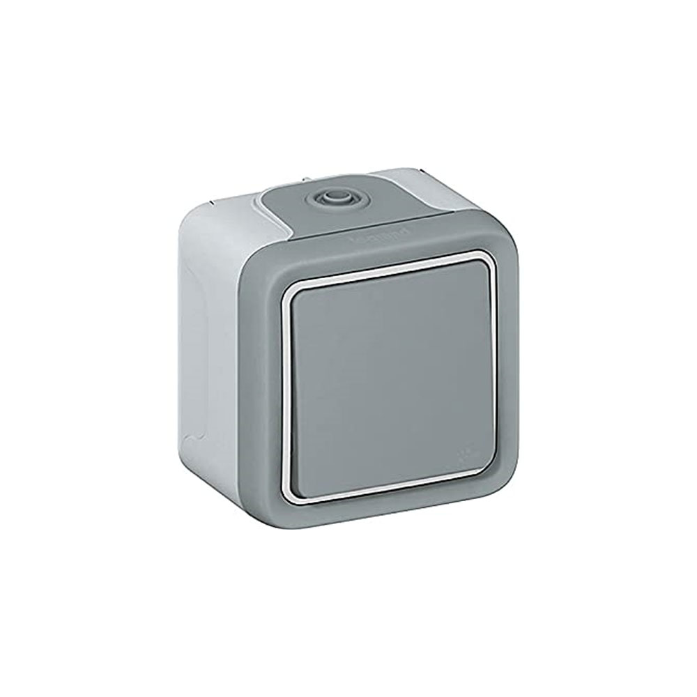 Switch Plexo IP55 - 2-way - 10 AX 250 V~ - surface mounting - grey ...