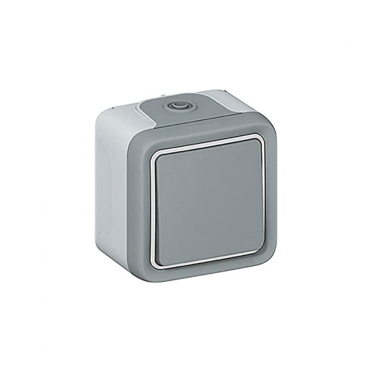 Switch Plexo IP55 - 2-way - 10 AX 250 V~ - surface mounting - grey ...